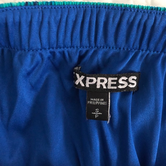 Express blue and green geometric dress 👗 - Picture 2 of 4